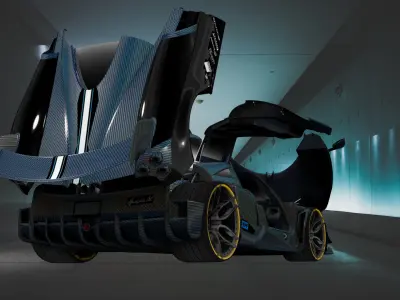 Pagani Huayra Imola 3D model by PIXELCRAZE