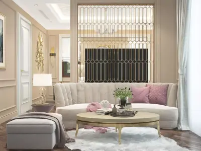 Bedroom Scene 3D Living room 3D model