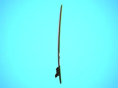 SURF BOARD 03 CARTOON STYLIZED Low-poly 3D model