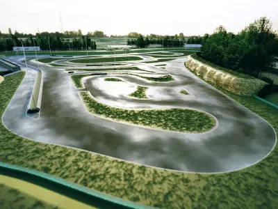 Race Track For Drifting  Low-poly 3D model