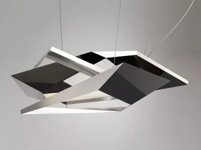 Polygon Crash Pendant Light 3D model