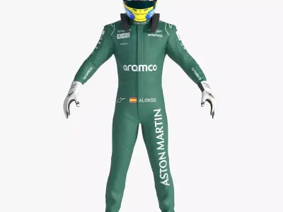 F1 Aston Martin Suit 2024 3D model
