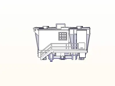 Coke Oven Charging Larry Car 3D print model