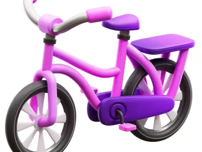 Women Sport Bike Low-poly 3D model