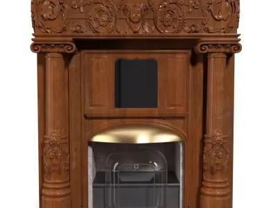 Peat Lobby Fireplace 3D model