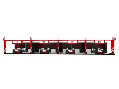 Booth Exhibition Stand a594a 3D model