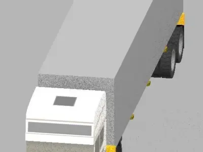 Container Truck Low-poly 3D model