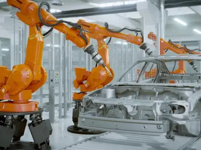 Car Manufacture Rigged Low-poly 3D model