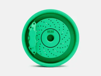 15x5 Weld Draglite Wheel and Brake 3D print model