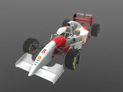 F1 McLaren 1993 MP4-8  Senna 3D model
