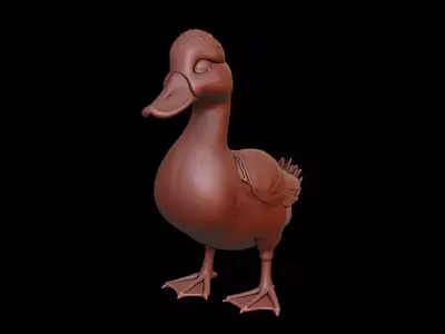 Duck Animal Sculpture 3D print model