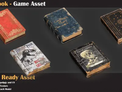 25 Book - Game Asset   3D model
