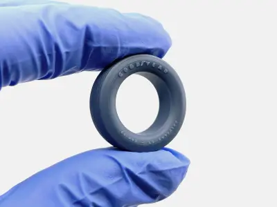 15x6 Goodyear Polyglas E60-15 Tire 3D print model