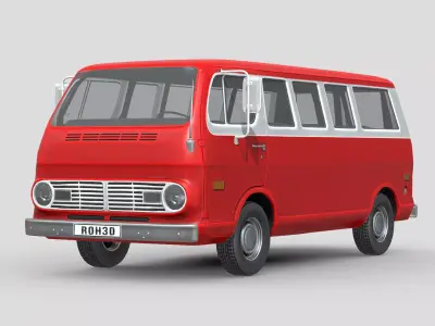 Chevrolet Sport Van 1968 Low-poly 3D model
