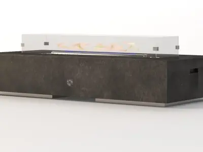 Fayette Linear Outdoor Fire-pit Fire Table 3D model