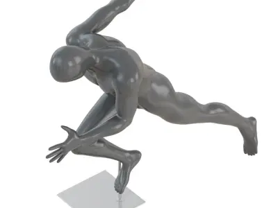 Faceless running mannequin 79 3D model