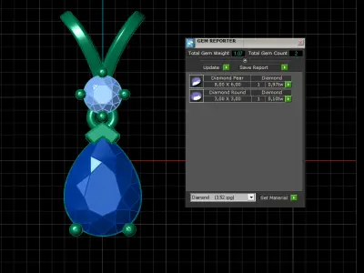 Pendant Pear 8x6 3D print model