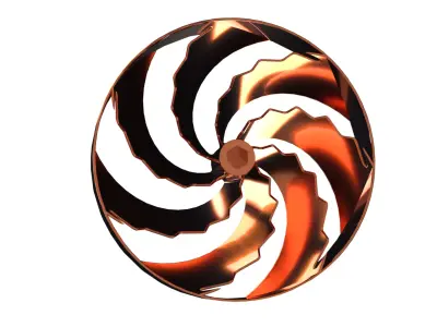 Bionic propeller for Submarines Yachts and Ships 3D print model