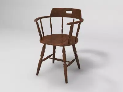 Wood chair02 Free 3D model