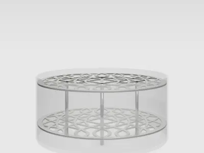 Meadow Vase Large Silver Low-poly 3D model