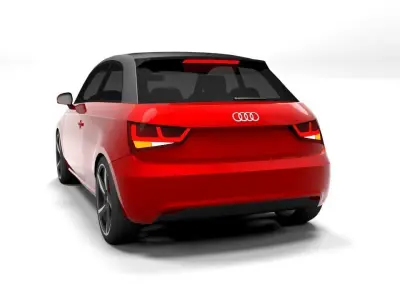 AUDI A1 3DOOR LOWPOLY Low-poly 3D model