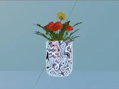 BEAUTIFUL VASE WITH FLOWERS Free 3D model