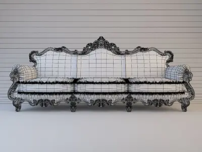 Baroque sofa 3D model