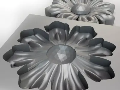 Flower - silicone or plaster mold 3D print model 3D print model