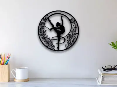 Ballerina Wall Art 3D print model get