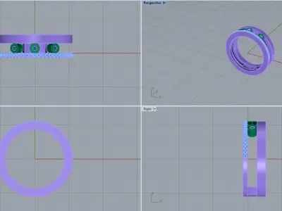 Fashion Messika RING 3dm and STL formats 3D print model 3D print model