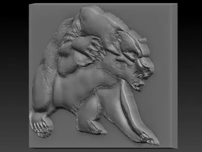 Bearr plate with holes 3D print model