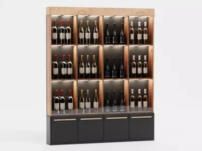 -Wines on Rack V2- 3D model