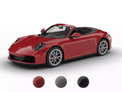 Porsche 911 Carrera S Cabrio 2025 3d model 3D model