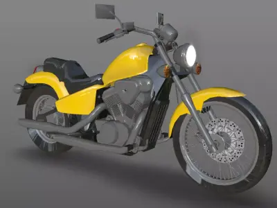 Honda Shadow Bike 3D Model - Ready Game Asset Low-poly 3D model