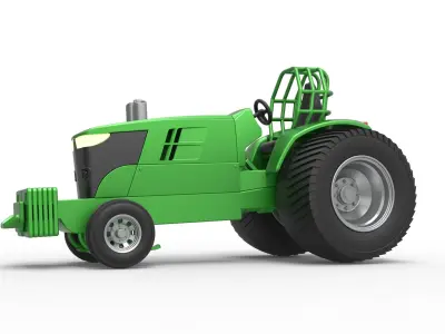 Pulling Tractor Pro Stock Scale 1 to 25 3D print model