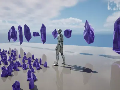 Magical Crystal Unreal Engine Asset Pack Low-poly 3D model