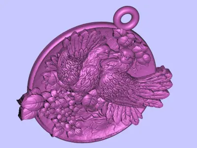 pendant pigeons 3D print model
