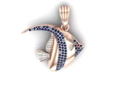 Fish pendant 3D print model