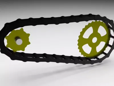 Benz Patent Motorwagen Chain 3D model