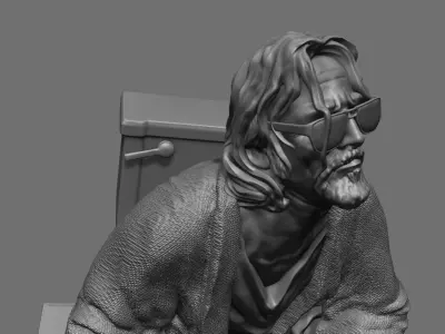 The Dude Toilet The Big Lebowski 3D print model