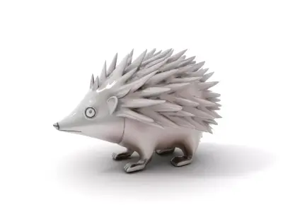 Sleek Metallic Hedgehog model pack Low-poly 3D model