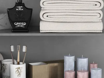 Bathroom set V001 3D model