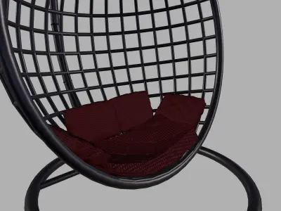 Outdoor Hanging Swing Chair  For Garden Exterior 3D Model 3D model