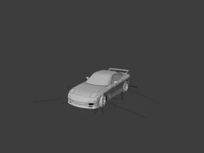 rx7 car Free 3D model