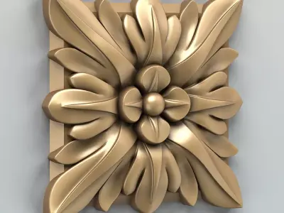 Square rosette 006 3D model