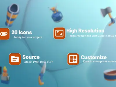 Climbing and Hiking 3D illustration 3D model