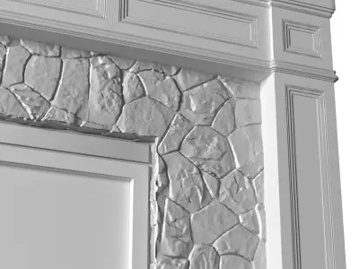 Modern Fireplace in classic style 3D model