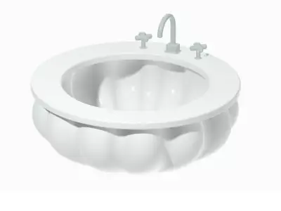 Flower Shape Wash Basin 3D print model