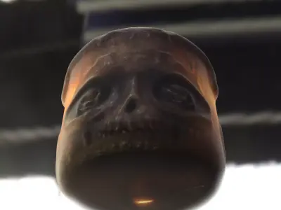 Skull Candle Low-poly 3D model