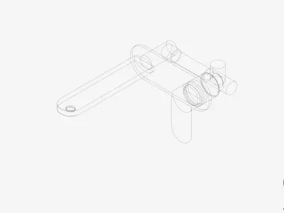 Wall Mixer Set - Luxury - Chip - Bath Low-poly 3D model